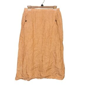 David Dart vintage Linen Pocket Skirt Tan‎ size small